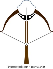 Icono de Crossbow. Diseño de color plano. Ilustración vectorial.