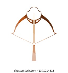 Icono de Crossbow. Diseño de la escalera de color plana. Ilustración vectorial.
