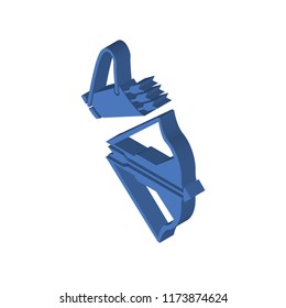 Crossbow isometric left top view 3D icon