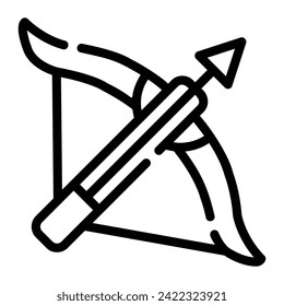 Kreuzbogenzeilensymbol auf weißem Hintergrund