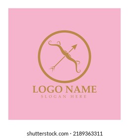  crossbow logo with archery concept modern icon illustration design vector template