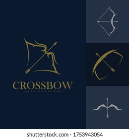 Crossbow logo set, Vector illustration design template, creative and simple design