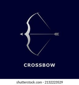 Crossbow logo template, simple archery logo with gradient color