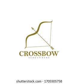 Crossbow Logo vector template, Arrow archery logo design concepts