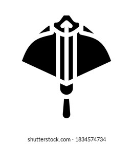 vector de icono de glifo de arma medieval ballena ballenera. signo de arma medieval de ballesta cruzada. símbolo de contorno aislado ilustración negra