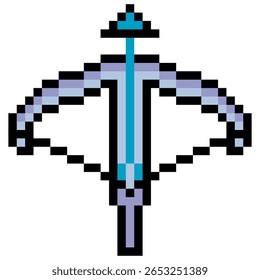 Crossbow with pixel art design