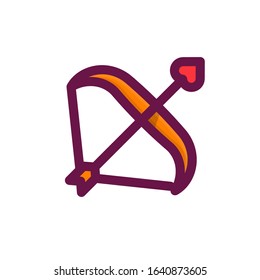 Crossbow red icon valentines day
