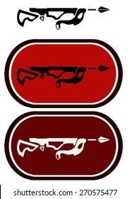 Crossbow Signs, Vector Illustration isolated on White Background. 