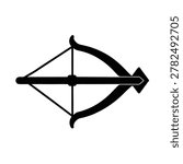 Crossbow silhouette vector art illustration