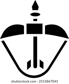 Ilustración de diseño de icono de Vector de ballesta