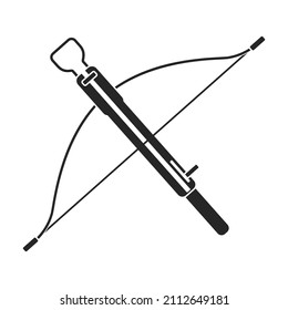 Crossbow vector icon.Black vector icon isolated on white background crossbow.