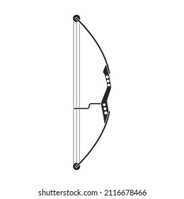 Crossbow vector icon.Black vector icon isolated on white background crossbow.