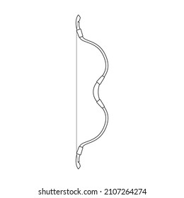 Crossbow vector icon.Outline vector icon isolated on white background crossbow.