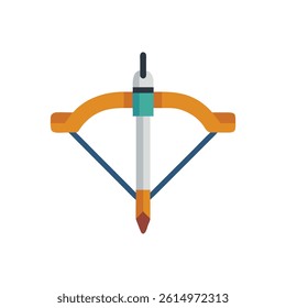 Crossbow Vector Illustration: Ancient Weapon, Hunting, and Archery Design