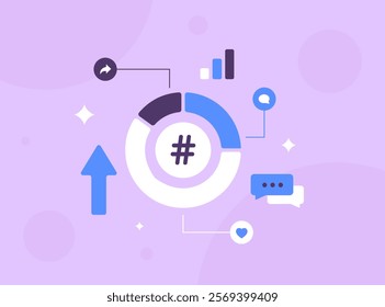 Cross-Channel Marketing Automation. Automate marketing efforts across email, social media and SMS with integrated software. Illustration showing multiple channels connected by central system