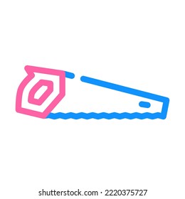 crosscut hand saw color icon vector. crosscut hand saw sign. isolated symbol illustration