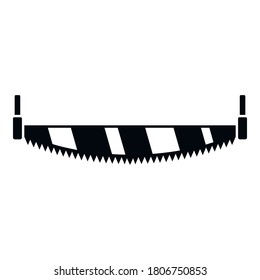 Crosscut hand saw icon. Simple illustration of crosscut hand saw vector icon for web design isolated on white background