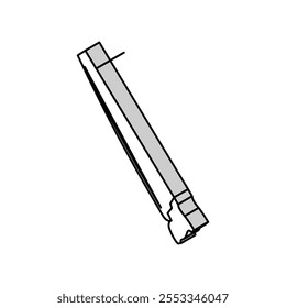 Querschnitt-Handsäge isometrischer Symbolvektor. Kreuzschnitt-Handsägezeichen. einzelne Symbolgrafik