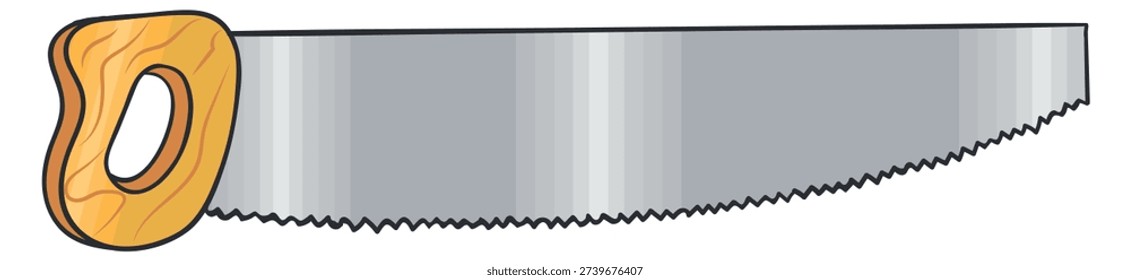 Crosscut saw color icon. Hardware tool drawing
