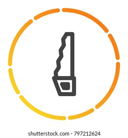 crosscut saw icon design with outline style. vector illustration.