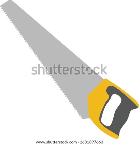 Crosscut saw illustration in flat style