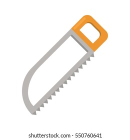 Crosscut saw isolated on white vector.