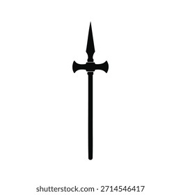 Kreuzspeer Silhouette Symbol Vektor flaches Design.