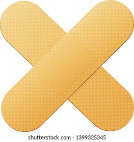 crossed adhesive on white background vector illustration