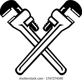 Pipe Wrenches Vector Art & Graphics