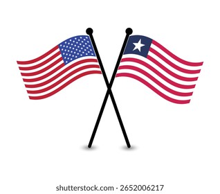 Atravessou bandeiras americanas e liberianas, simbolizando diplomacia, relações e parceria.