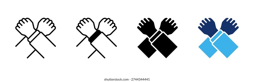 Crossed Arms icon sheet multiple style collection