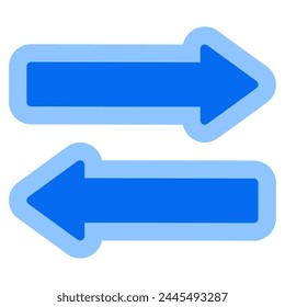 Crossed arrow vector icon illustration