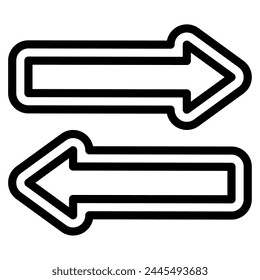 Crossed arrow vector icon illustration