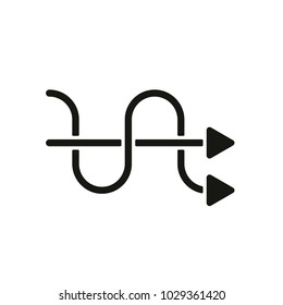 crossed arrows. simple silhouette