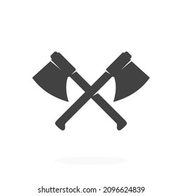 Crossed Axe Icon Silhouette Vector Illustration