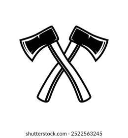 crossed axe vector logo design concept idea