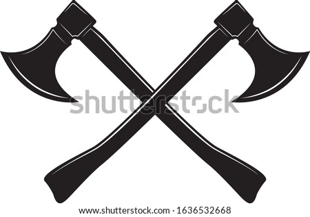 Crossed Axes, Crossed Battle Axe, Executioner Axe, Executioner Axe in Vector
