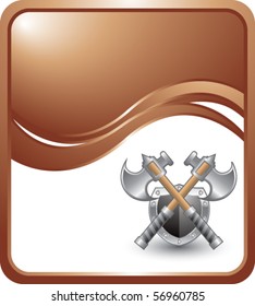 fondo de onda de bronce de los ejes cruzados