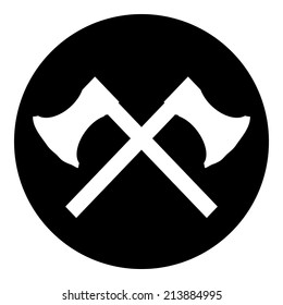 Crossed axes button on white background. Vector illustration.