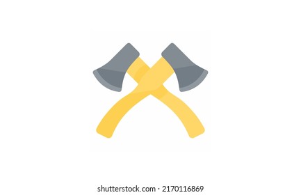 crossed axes color icon. Isolated  vector illustration