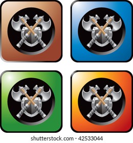 crossed axes colored web buttons