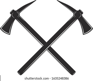 Crossed Axes, Ice Pick Axes, Ice Axes in Vector