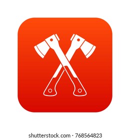 Crossed axes icon digital red for any design isolated on white vector illustration