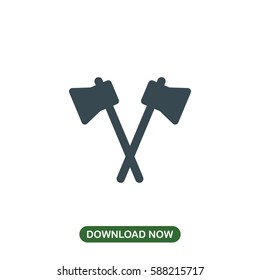Crossed axes icon vector