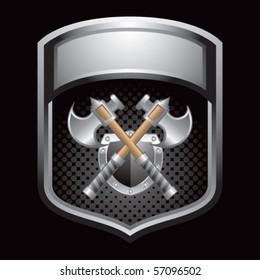 pantalla brillante plateada de ejes cruzados