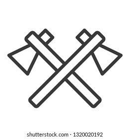 crossed axes simple outline flat icon
