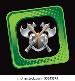icono de la web verde inclinado de ejes cruzados