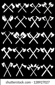 Crossed Axes Vector Collection in Black Background