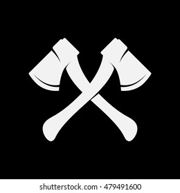 Crossed axes vector graphic icon design element