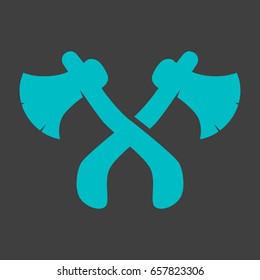 Crossed axes vector graphic icon logo design element